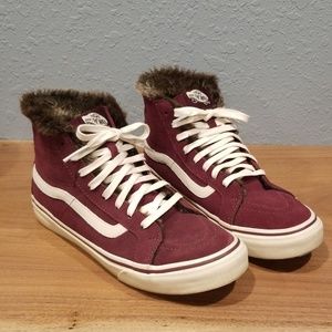 Burgundy Hi-Top Vans
